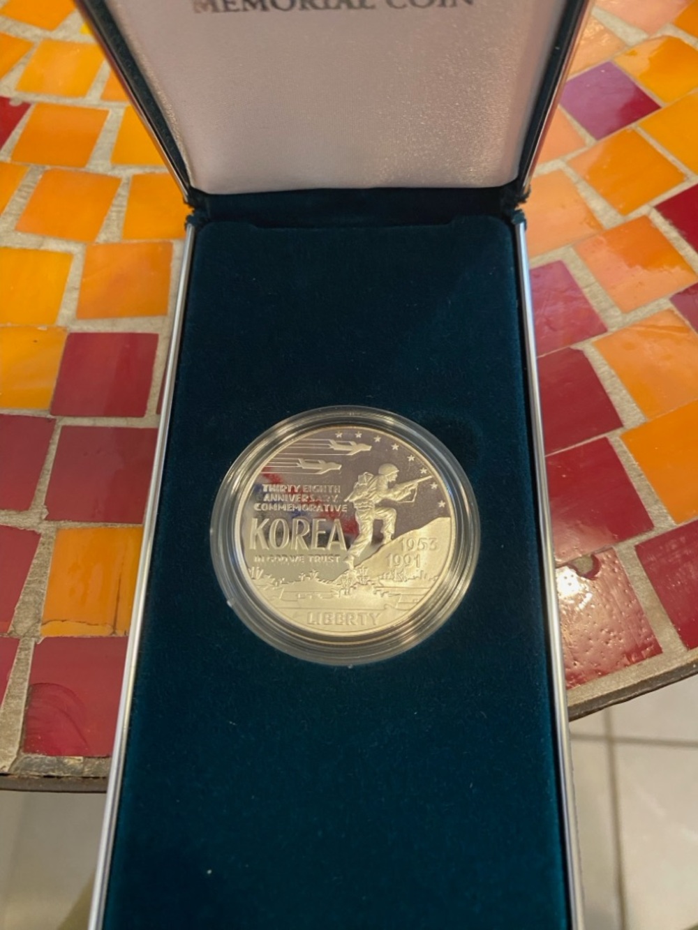 Korean War Memorial 1991 Mint Condition Silver dollar coin